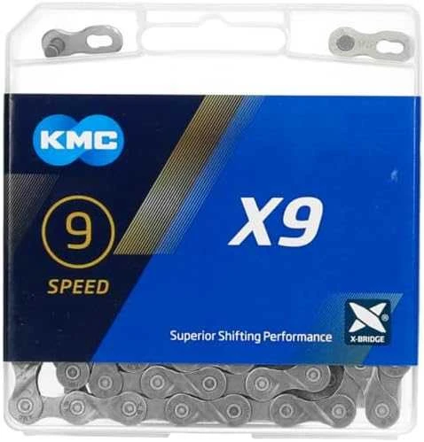 Grandinė KMC X9 Pilkas 9 greičių 114-links