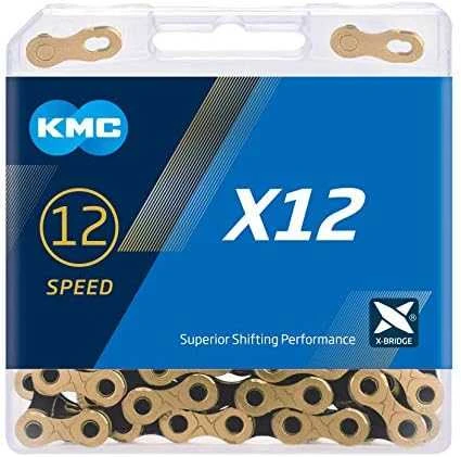 Grandinė KMC X12 Ti-N Gold/Juodas 12-speed 126-links
