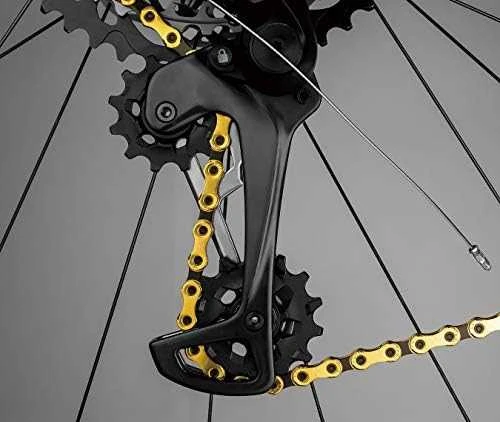 Grandinė KMC X12 Ti-N Gold/Juodas 12-speed 126-links