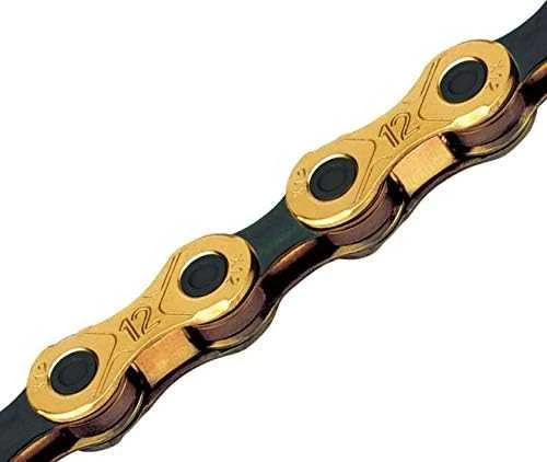 Grandinė KMC X12 Ti-N Gold/Juodas 12-speed 126-links
