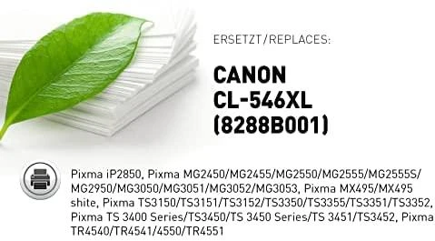 Legrand KMP C98 rašalo kasetės spalva suderinama su Canon CL-546 XL