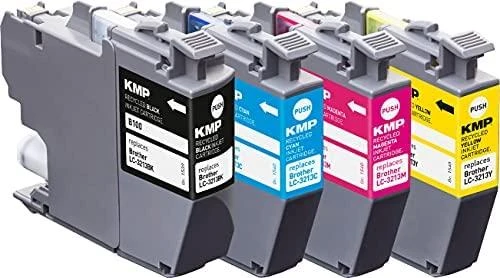 „Legrand Tusz KMP KMP B101V“ – 4 rašalo kasetė – juoda, geltona, žydra, rausvai raudona – suderinama su spausdinimo spausdintuvu (alternatyva: „Brother LC3213BK“, „Brother LC3213C“, „Brother LC3213M“, „Brother LC3213Y“) – su „Brother DCP-J572“, „DCP-J772“, „DCP-J774“, „MFC-J890“, „MFC-J895“