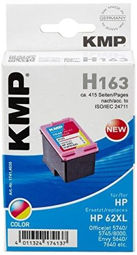 Legrand KMP H163 3 spalvų rašalo kasetė, suderinama su HP C2P07AE 62 XL