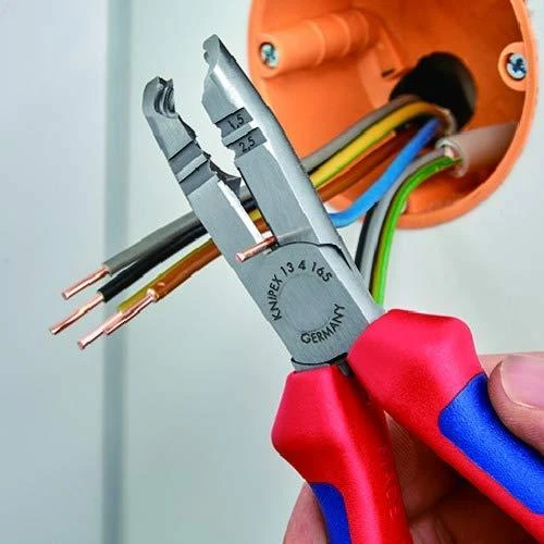Laidų kirpimo-nužievinimo replės KNIPEX