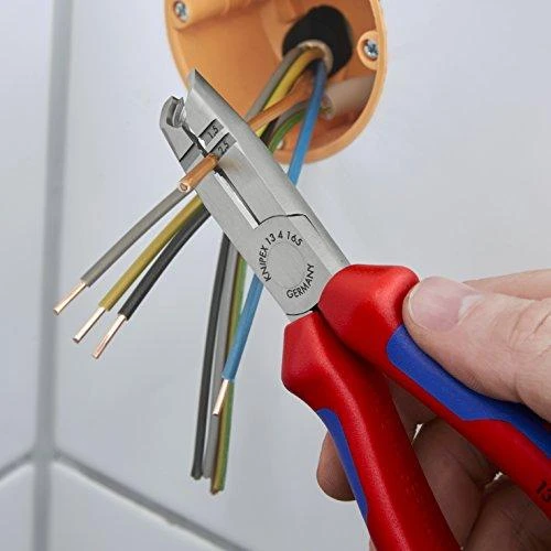 Laidų kirpimo-nužievinimo replės KNIPEX