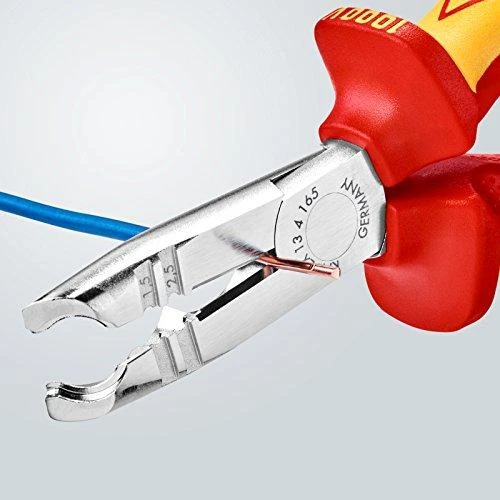 Kabelių nužievinimo replės D8-13mm + 1,5/2,5mm3 VDE, Knipex