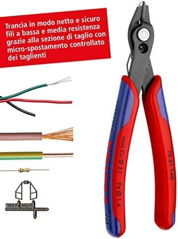 Elektronikos žnyplės 140mm XL, Knipex