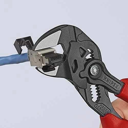 Mėlynas KNIPEX replės veržliaraktis 86 02 180 (raudona/mėlynas, ilgis 180m, reguliuojamas 15 kartų)