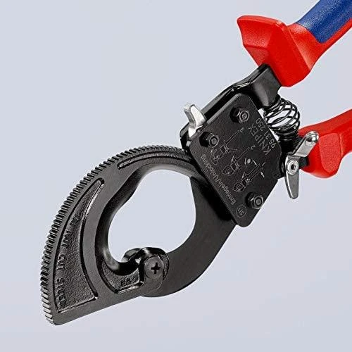 Kabelių kirpimo terkšlinės žirklės Ø32mm/240mm², Knipex
