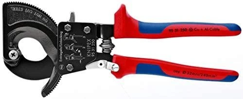 Kabelių kirpimo terkšlinės žirklės Ø32mm/240mm², Knipex