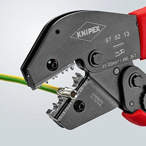 Laidų antgalių užspaudimo replės 0,5-10mm2, Knipex