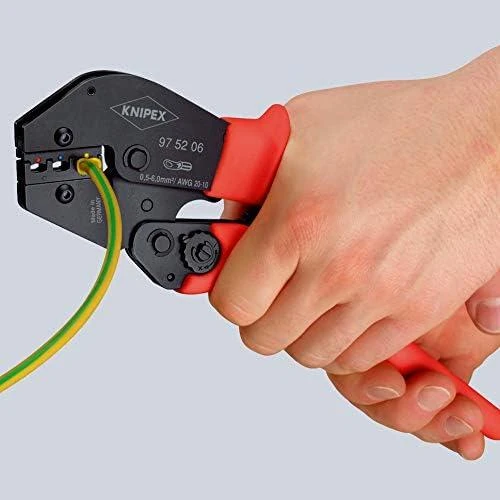 Laidų antgalių užspaudimo replės 0,5-10mm2, Knipex