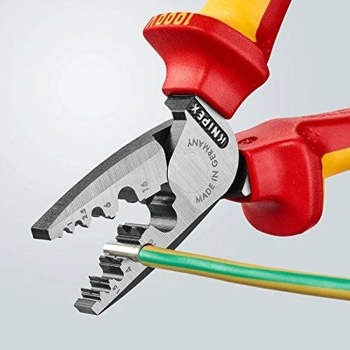 Replės elektrikams laidų antgaliams 0.25-16 mm² užspausti 97 78 180, Knipex