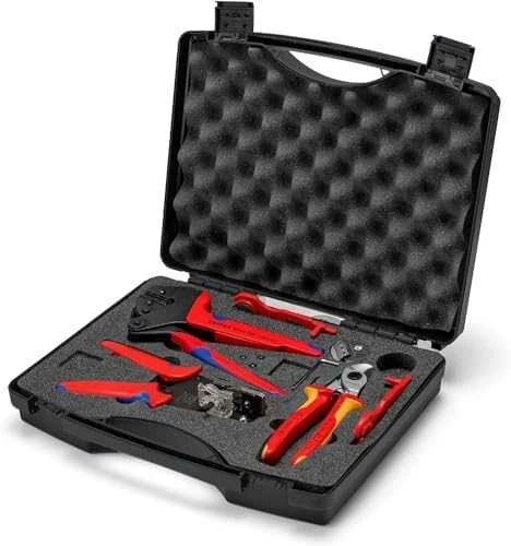 Knipex Įrankių dėklas fotovoltinėms įrangoms su daugiakontaktėmis 4, 7 vnt. (1 KOMPLEKTAS)