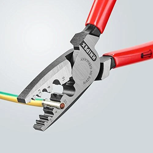 Laidų antgalių užspaudimo replės 0.25 - 16mm2, Knipex