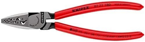Laidų antgalių užspaudimo replės 0.25 - 16mm2, Knipex