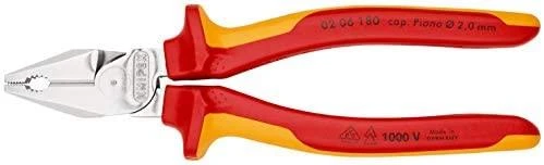 Kombinuotos didelės svertinės jėgos replės KNIPEX 0206, 180mm