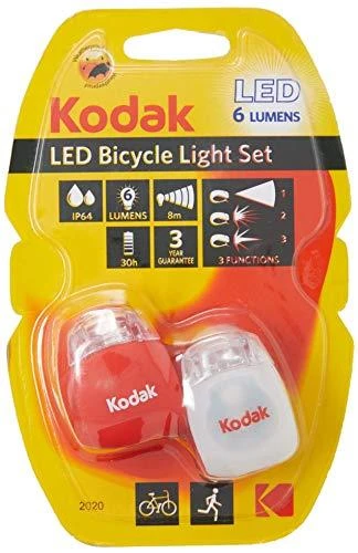 Orno „Kodak“ lempos dviračių / paspirtukų „Led Kodak“ 2 vnt. priekis ir galinis Ip64 (SB5134)
