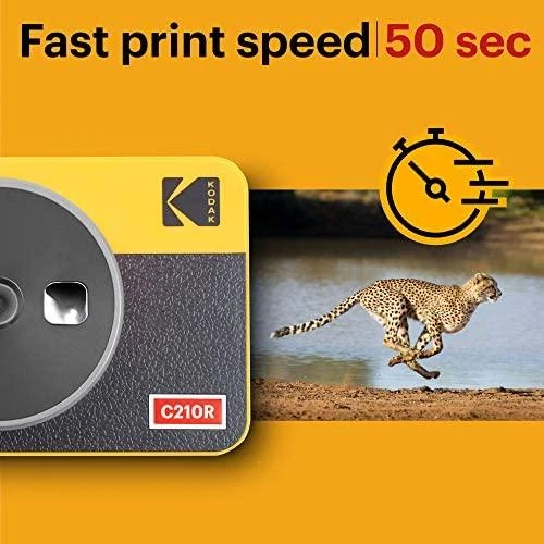 „Kodak Mini Shot Combo 2“ retro stiliaus 53,4 x 86,5 mm CMOS Geltona