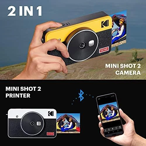 „Kodak Mini Shot Combo 2“ retro stiliaus 53,4 x 86,5 mm CMOS Geltona