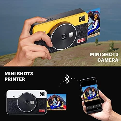 „Kodak Mini Shot Combo 2“ retro stiliaus 53,4 x 86,5 mm CMOS Geltona