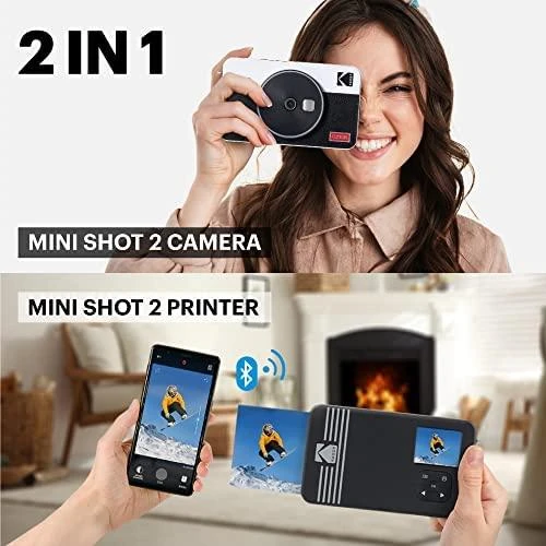 „Kodak Mini Shot Combo 2“ retro stiliaus 53,4 x 86,5 mm CMOS Geltona