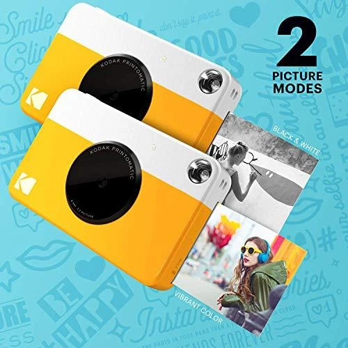 Objektyvas Momentinė kamera - Kodak Printomatic 5MP nešiojama geltona