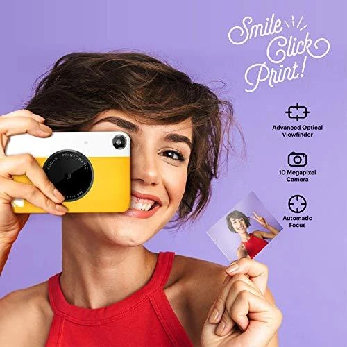 Objektyvas Momentinė kamera - Kodak Printomatic 5MP nešiojama geltona