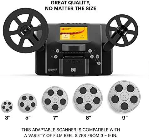 „Kodak Reels“ nepertraukiamo skenavimo juostų negatyvų skaitytuvas, 8 mm, „Super 8 mm“, 1296p