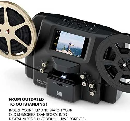 „Kodak Reels“ nepertraukiamo skenavimo juostų negatyvų skaitytuvas, 8 mm, „Super 8 mm“, 1296p