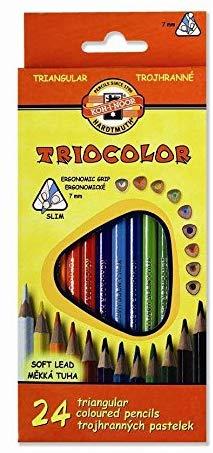 Koh-I-Noor Kredki Triocolor 7mm 24 kolory