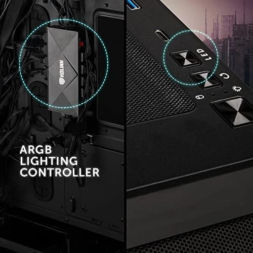 Kolink Citadel Mesh ATX ARGB Midi-Tower – juodos spalvos