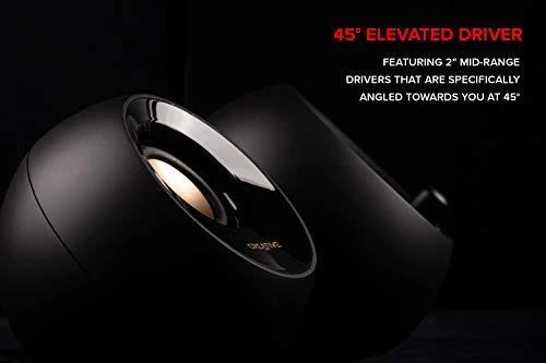 Kompiuterio kolonėlės Creative stalinės kolonėlės 2.1 „Pebble Plus“ su žemųjų dažnių garsiakalbiu, juodas
