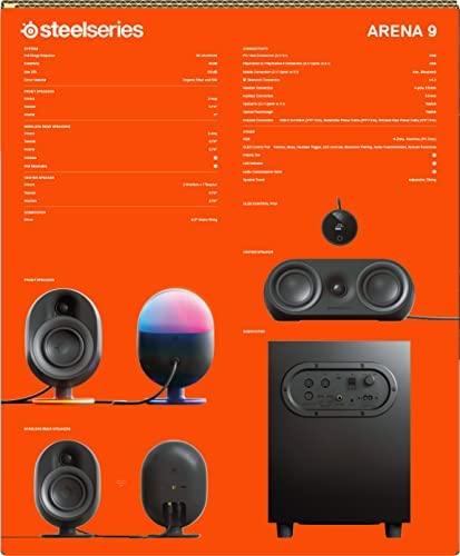 Kompiuterio kolonėlės SteelSeries Arena 9, Juodos spalvos