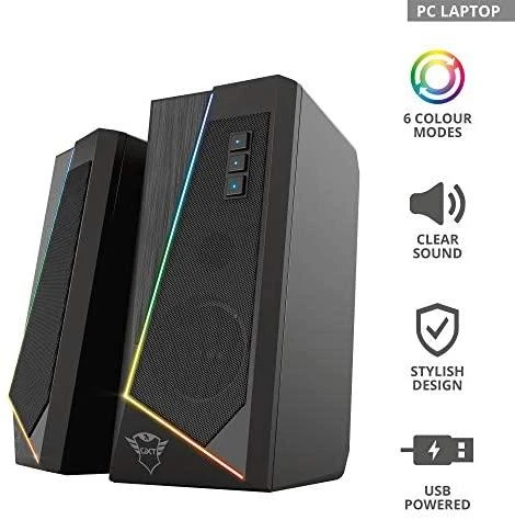 Kompiuterio kolonėlės TRUST GXT 609 Zoxa RGB Illuminated kolonėlės