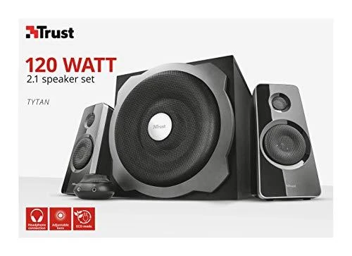 Kompiuterio kolonėlės Kolonėlės Trust Tytan 2.1 Subwoofer Juod
