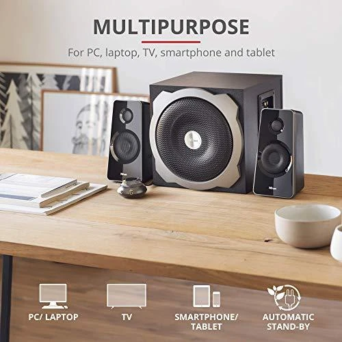 Kompiuterio kolonėlės Kolonėlės Trust Tytan 2.1 Subwoofer Juod
