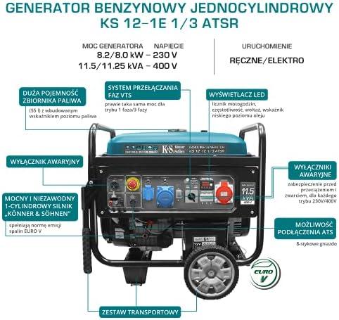 Benzininis generatorius Könner & Söhnen 12,0kW 230/400V KS 15-1E 1/3 ATSR