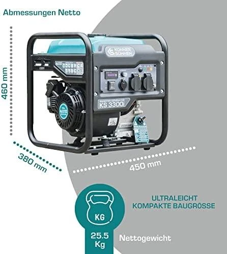 KONNER&SOHNEN Inverterinis generatorius  KS 3300i, 3300W, 230V