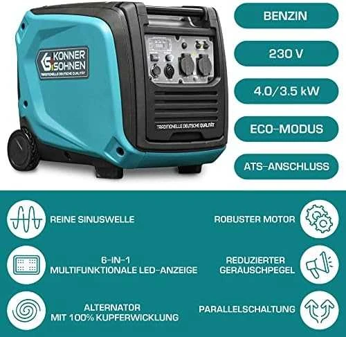 Inverterinis generatorius Könner & Söhnen KS 4000iE S Silent