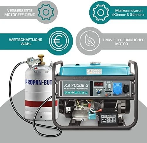 Könner & Söhnen hibridinis (benzinas/LPG) generatorius KS 7000E G