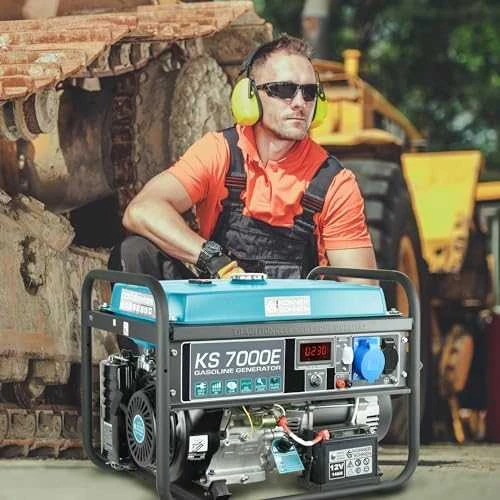 KÖNNER & SÖHNEN BENZINO GENERATORIUS 5.0kW 230V KS 7000E, ELEKTRINIS PALEIDIMAS