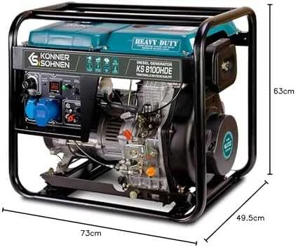 Könner & Söhnen dyzelinis generatorius 6,0kW 230V KS 8100HDE (EURO V)
