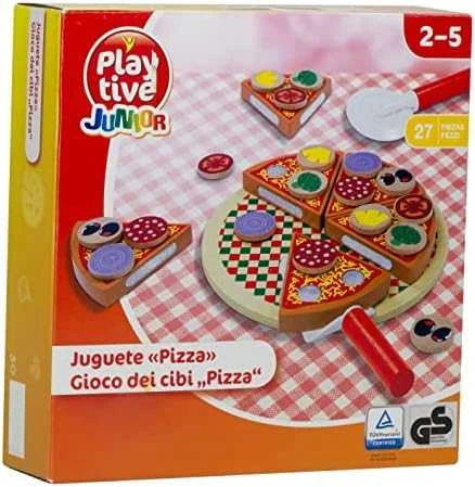 KIK Medinis žaidimų rinkinys Pizza su priedais