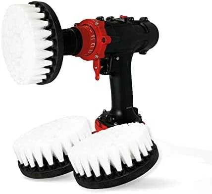 Profesionalūs valymo šepečiai Premium Drill 3vnt. - ypač minkštas, baltas, 13 cm