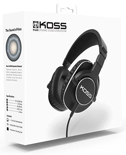 Koss | Ausinės | Pro4S | su laidu | Ant ausų uždedamos | Juodas