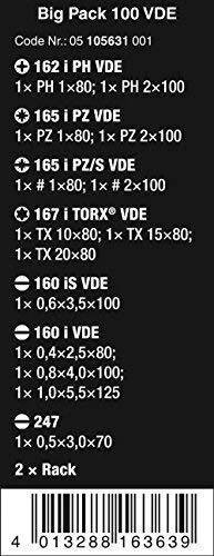 Atsuktuvų rinkinys WERA Big Pack 100/14 VDE