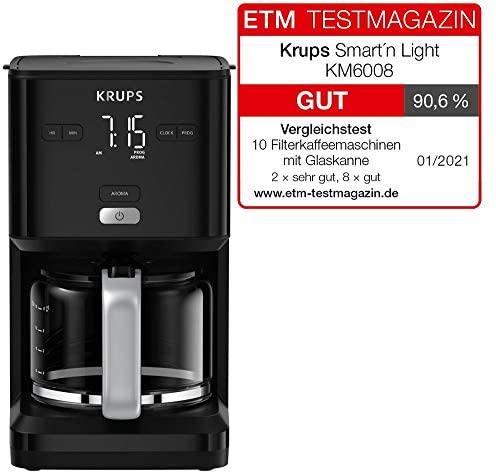 KRUPS lašelinis kavos aparatas Smart'n Light KM600810, 1,25 l, 1000 W su laikmačiu