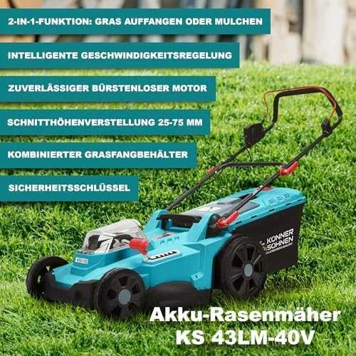 Konner & Sohnen KS KOSIARKA AKUMULATOROWA 43LM-40V be akumuliatoriaus ir kroviklio ...