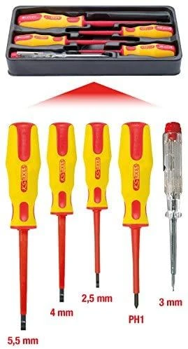 5-ių atsuktuvų rinkinys elektrikui KS TOOLS